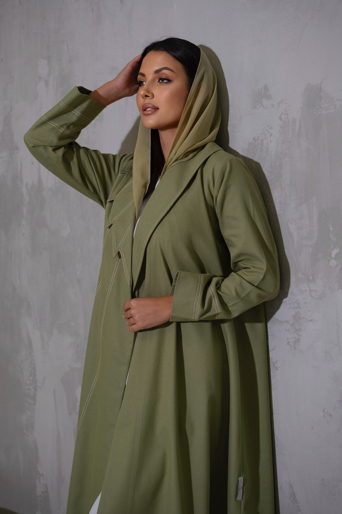 Pistachio Denim Abaya