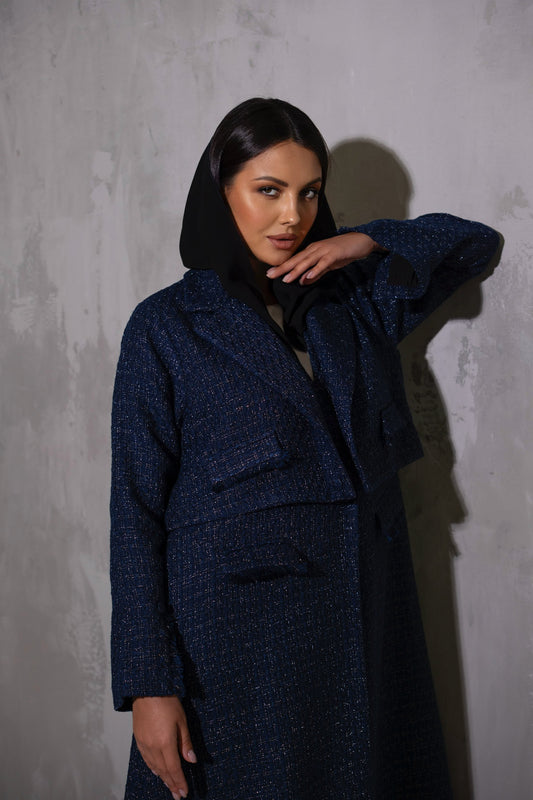 Shimmery Tweed Abaya