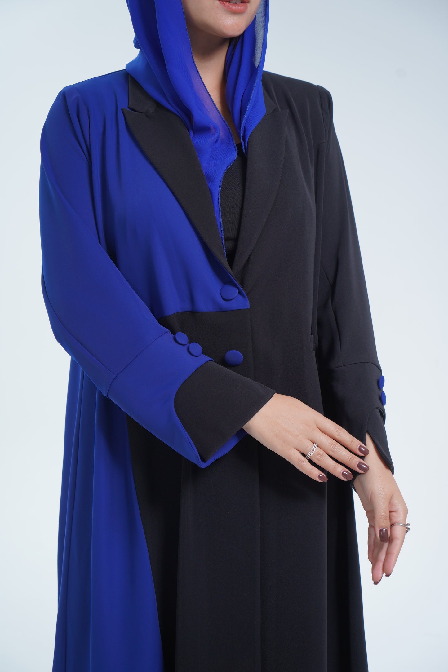 Electric blue Coat Abaya