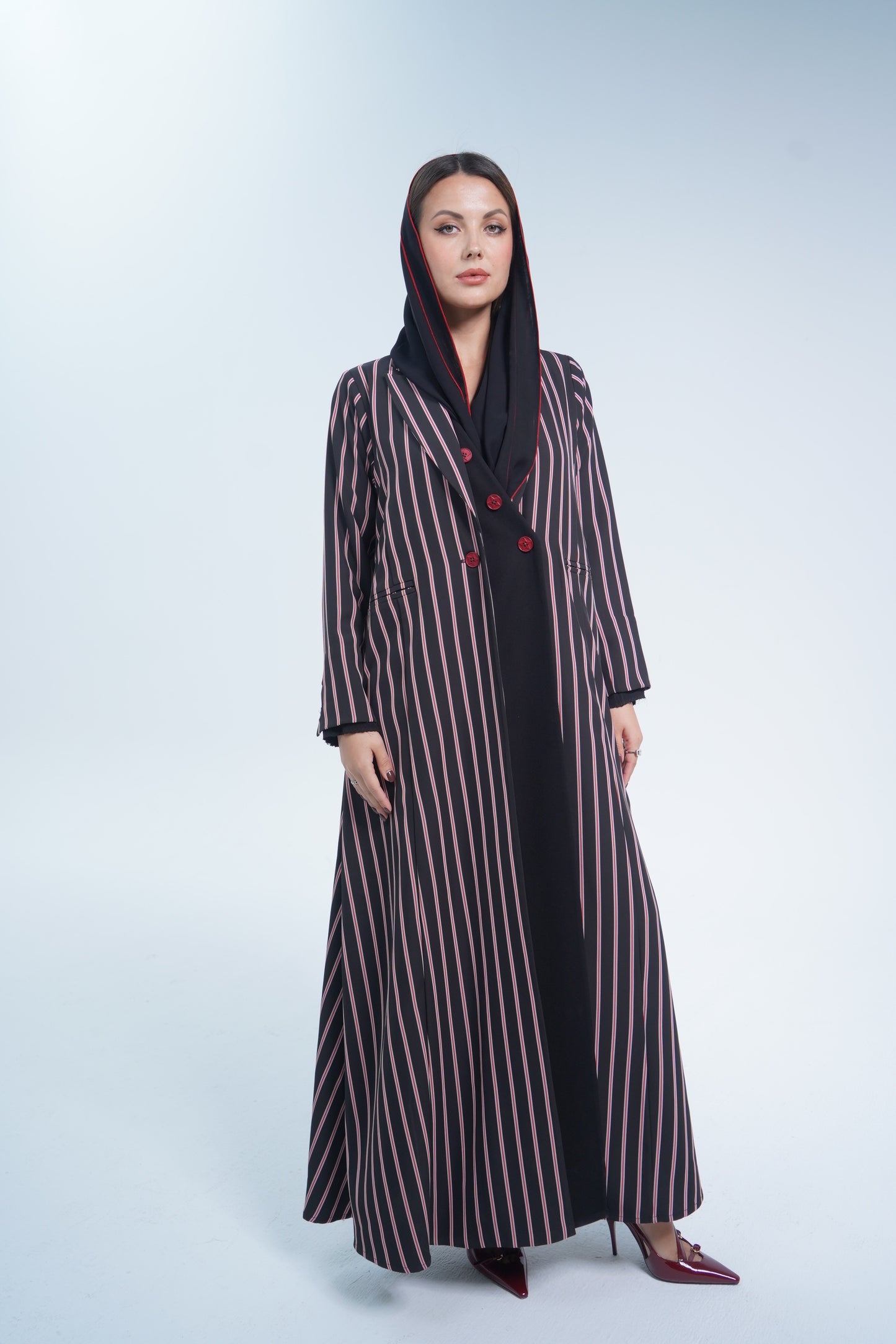 Stripe Blazer Abaya