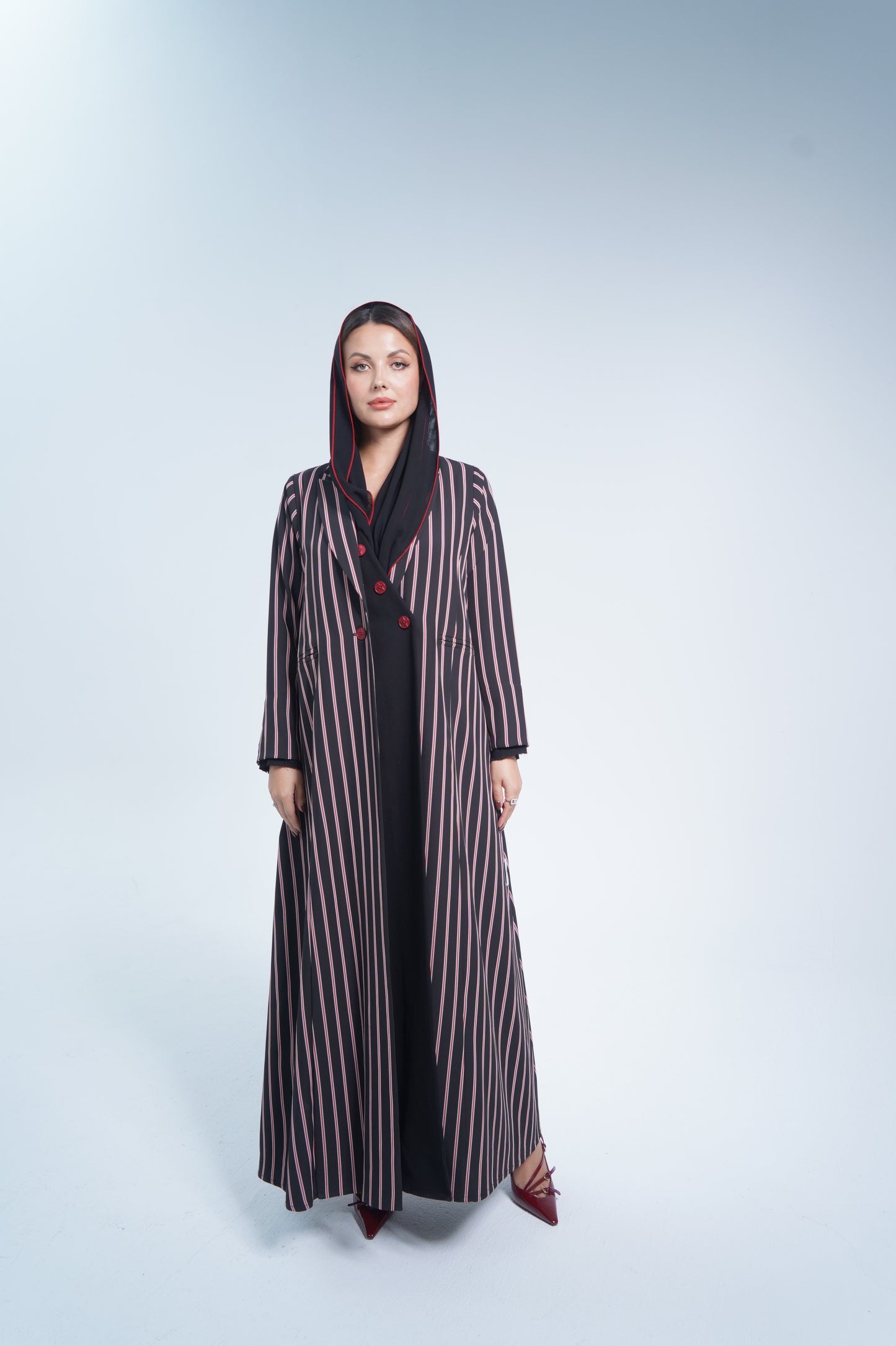 Stripe Blazer Abaya