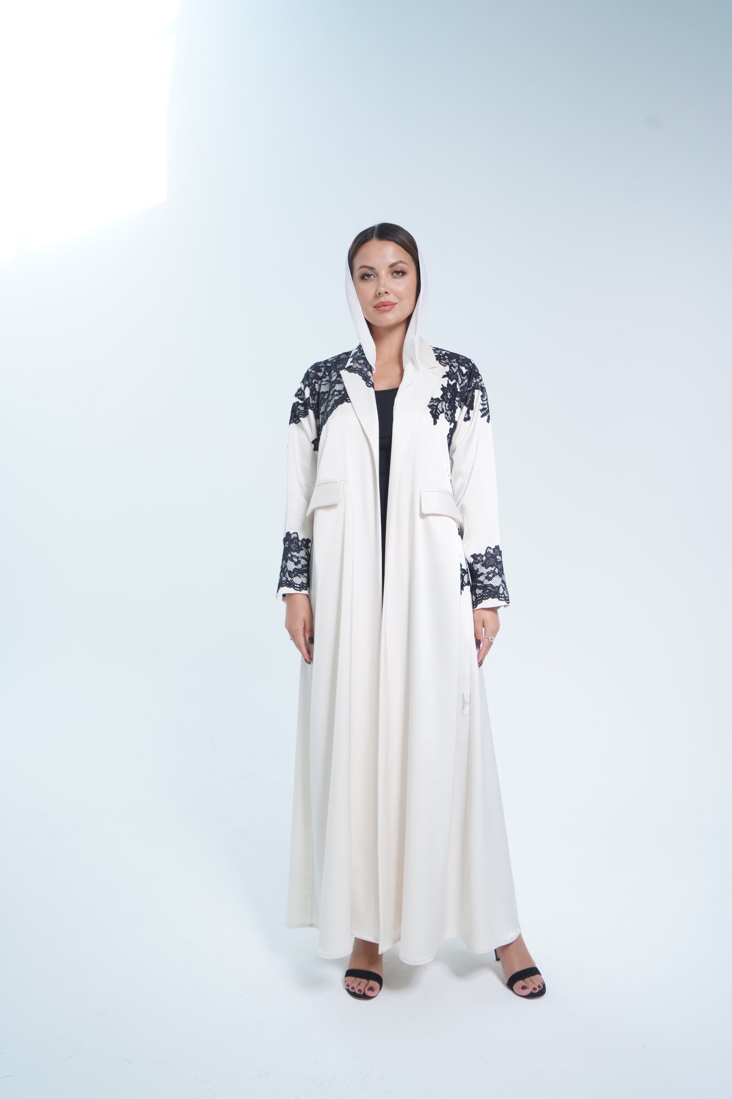 Satin Lace Abaya