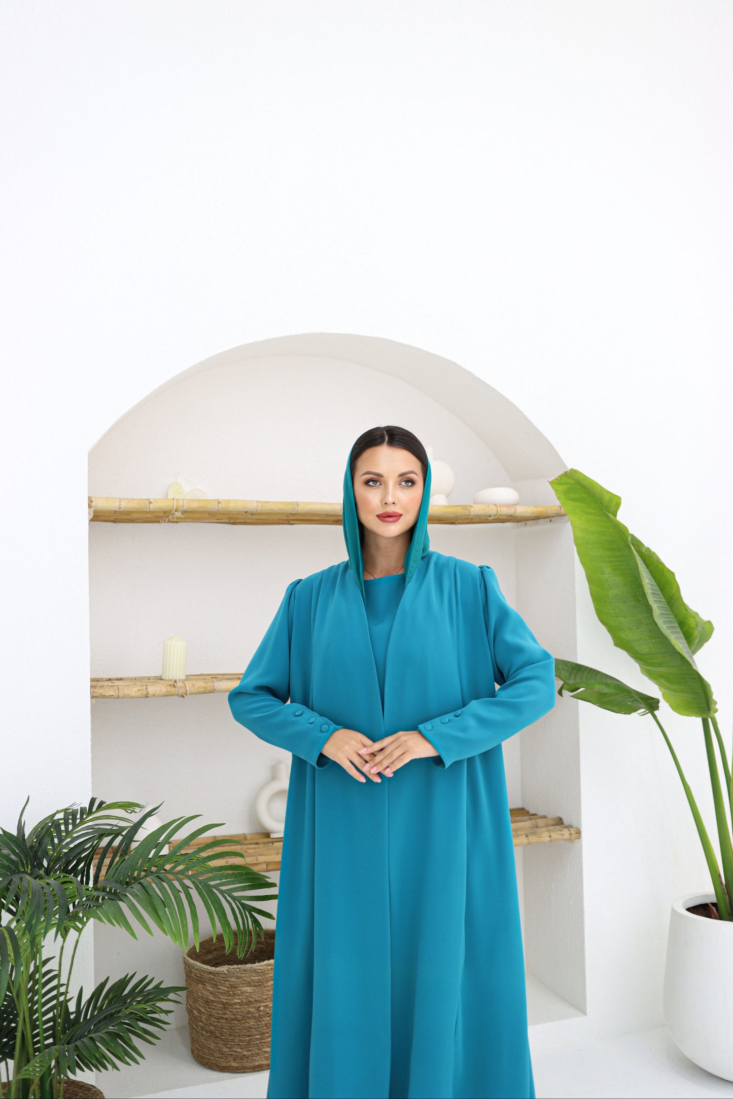 Button Cuff Abaya