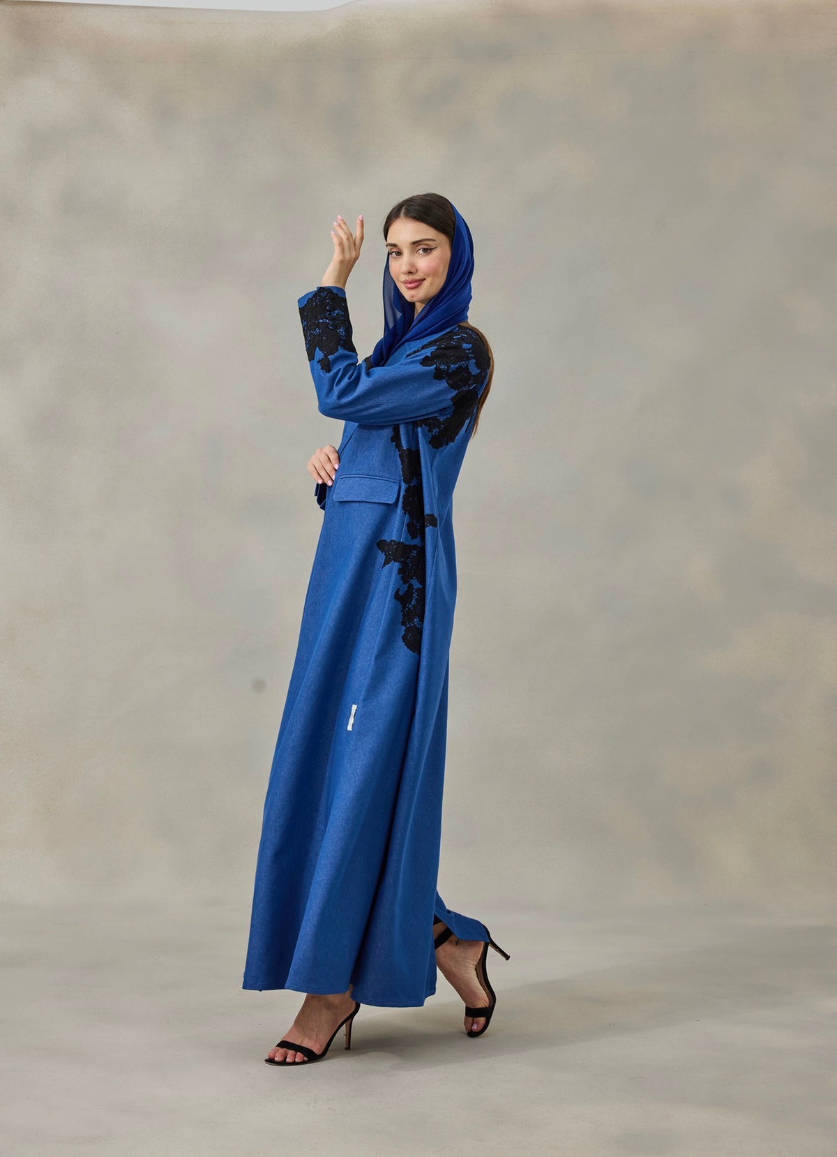 Denim Veil Abaya