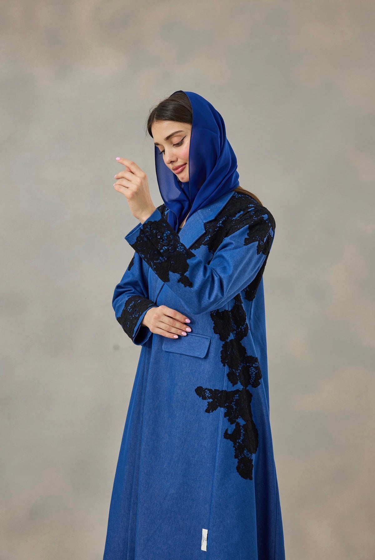 Denim Veil Abaya