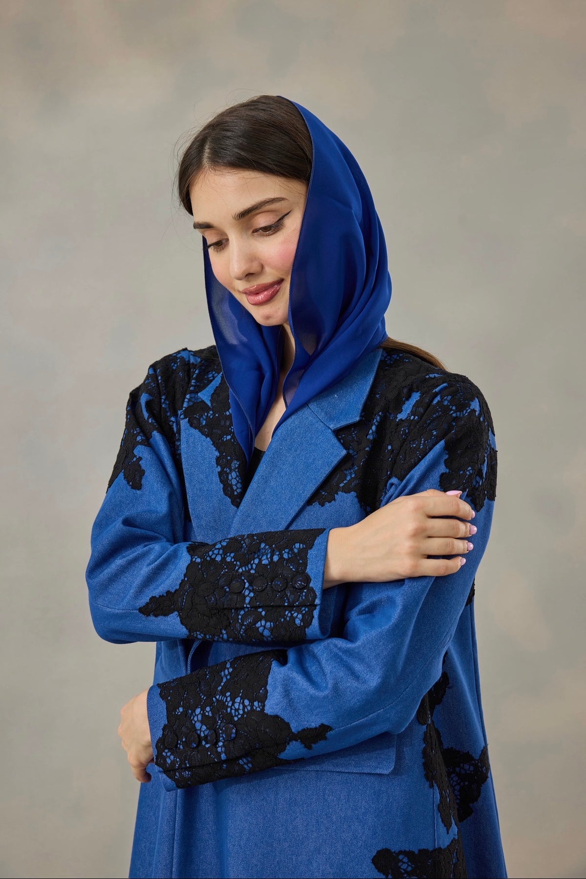 Denim Veil Abaya
