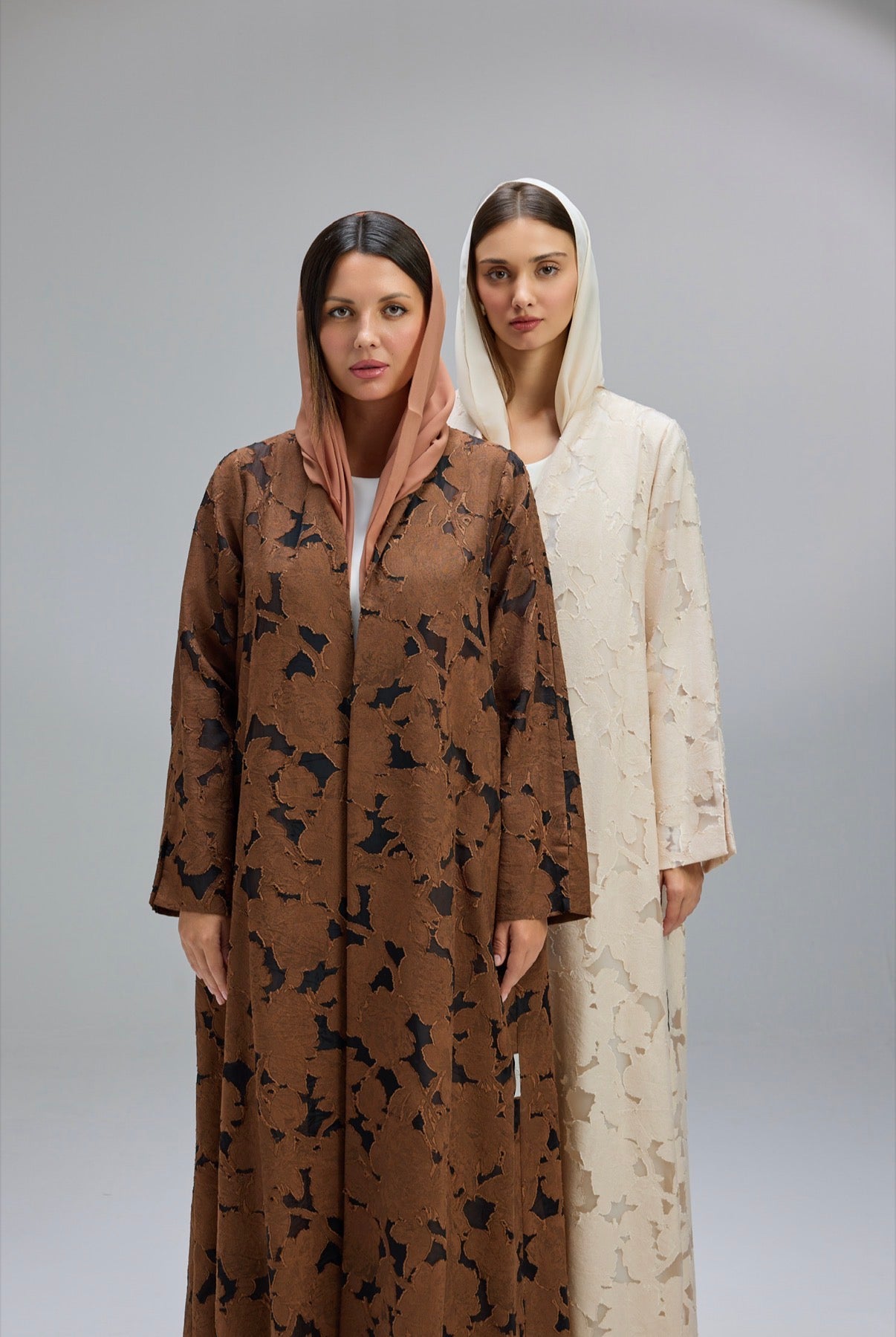 Jacquard flower Abaya