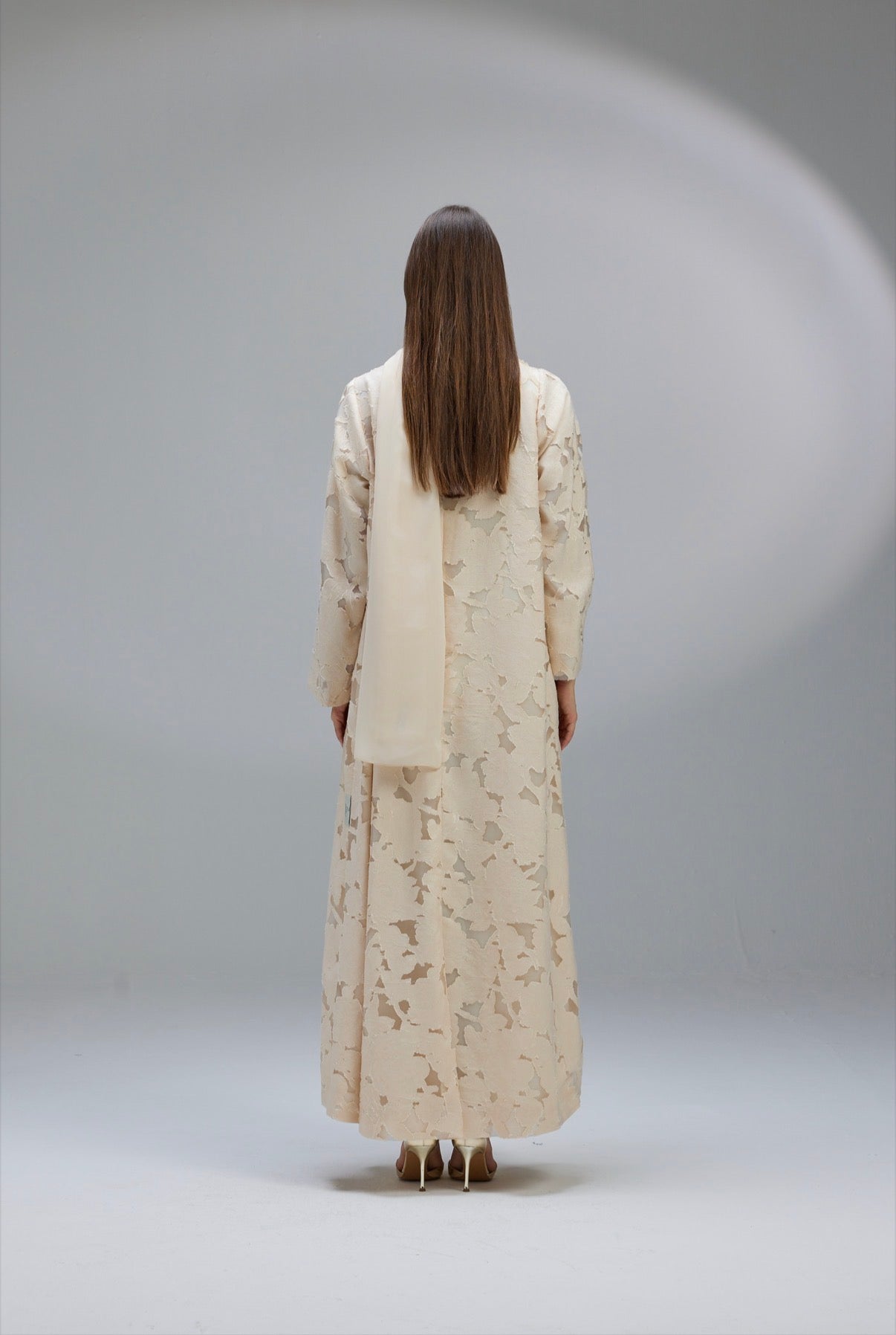 Jacquard flower Abaya