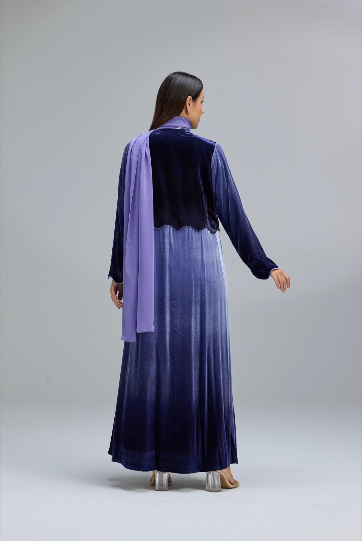 Emerald Whisper & Midnight Orchid Abaya