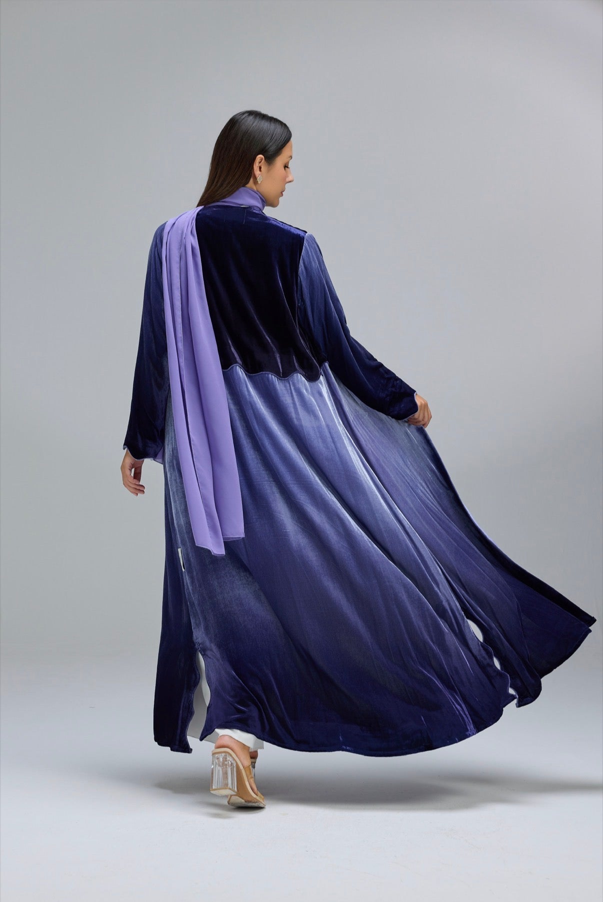 Emerald Whisper & Midnight Orchid Abaya