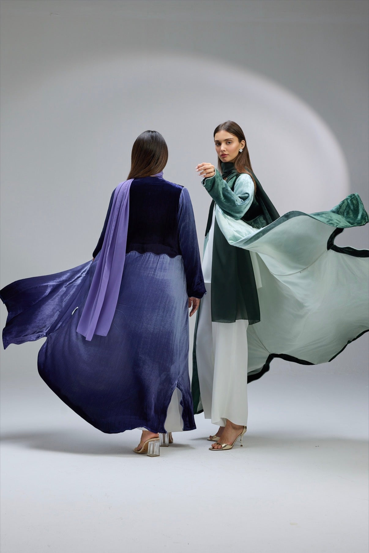 Emerald Whisper & Midnight Orchid Abaya