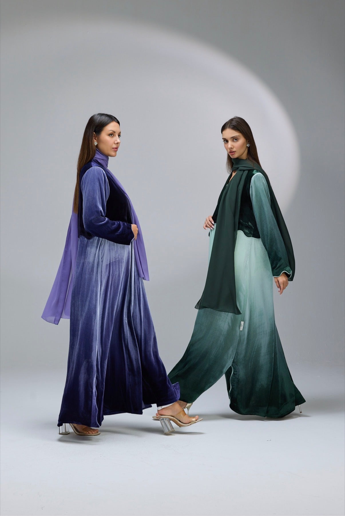 Emerald Whisper & Midnight Orchid Abaya