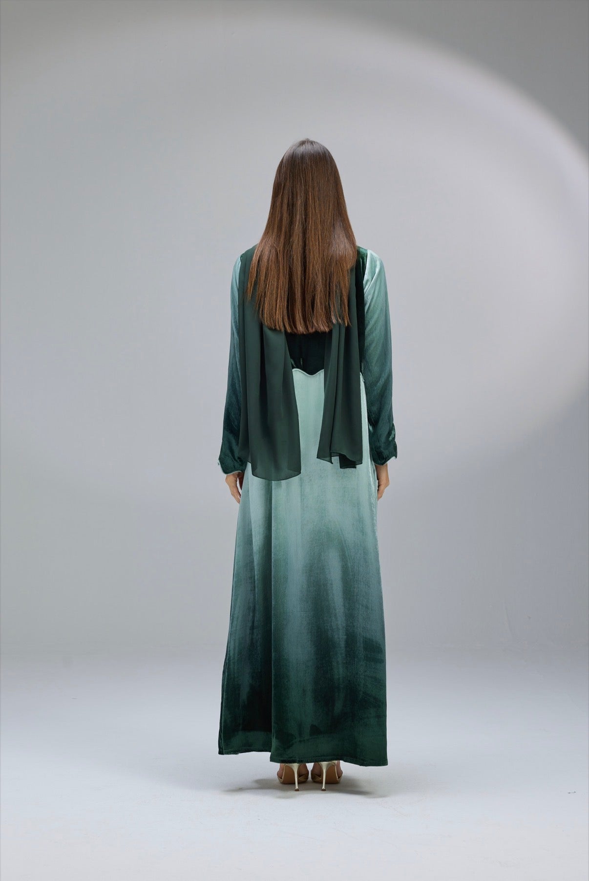 Emerald Whisper & Midnight Orchid Abaya