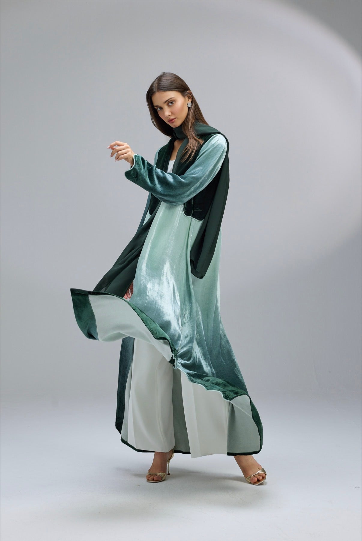 Emerald Whisper & Midnight Orchid Abaya