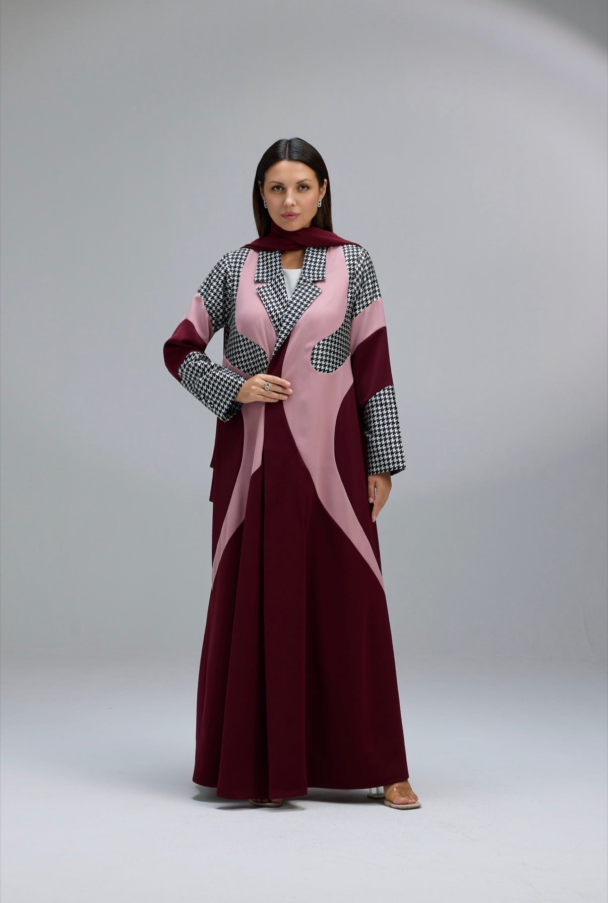 Crimson Flow Abaya