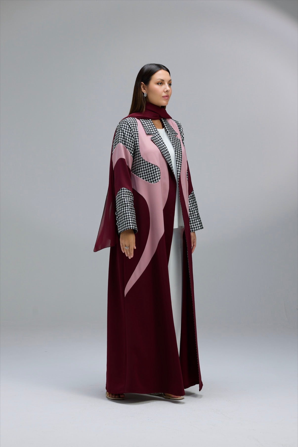 Crimson Flow Abaya