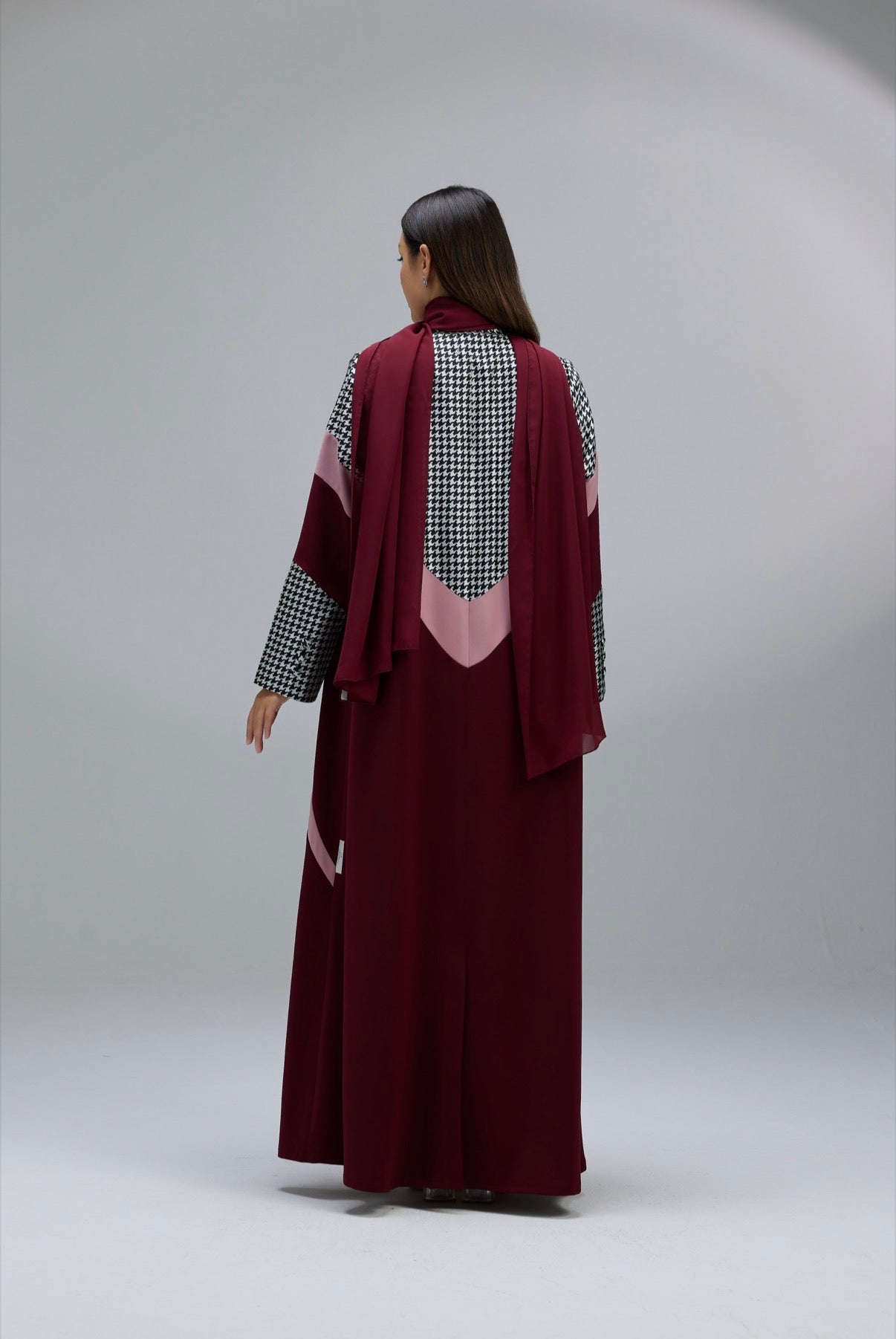 Crimson Flow Abaya