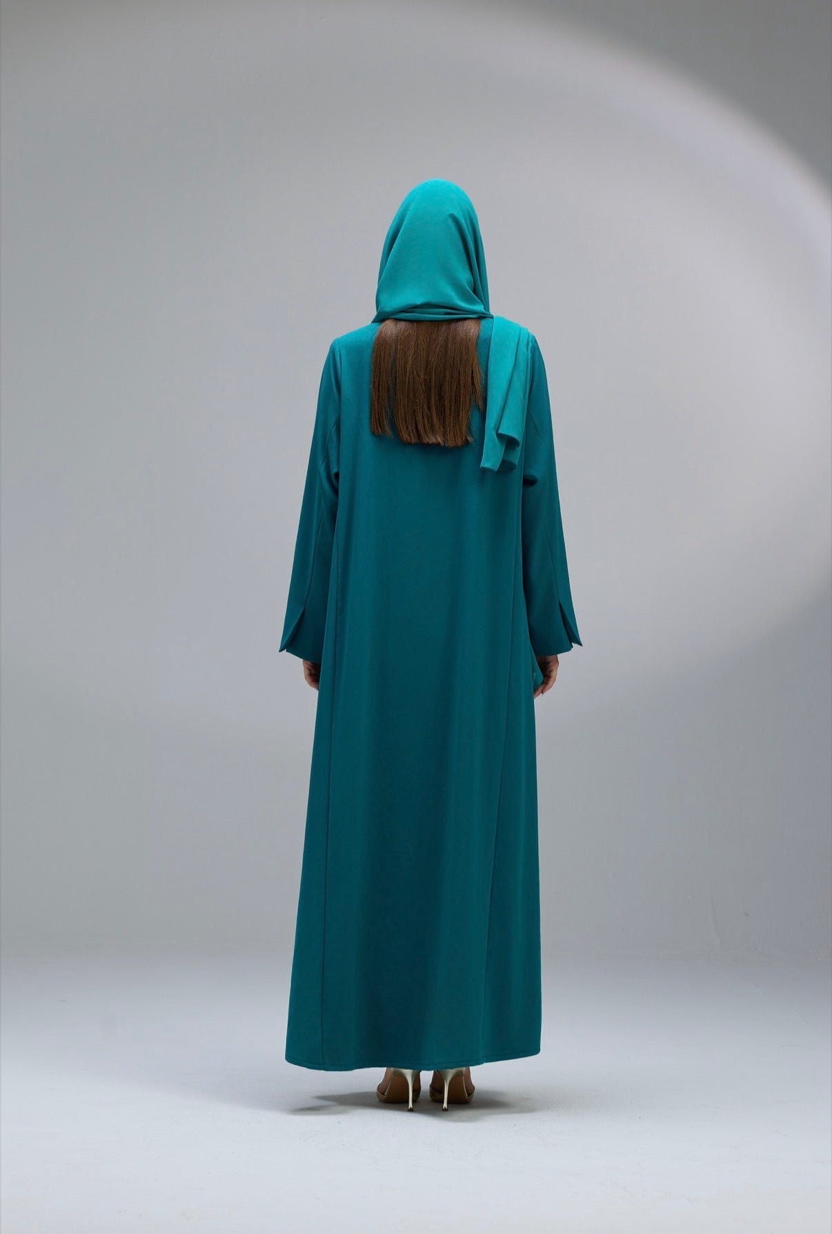 Turquoise Scarf Abaya